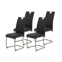 Schwingstuhl-Set Ulla S Anthrazit - Edelstahlfarben/Anthrazit, MODERN, Textil/Metall (43/98/59cm) - MID.YOU