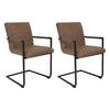 Armlehnstuhl-Set Damian ca. 52x88 cm 2er-Set Taupe - Taupe/Schwarz, LIFESTYLE, Textil/Metall (52/88/63cm) - MID.YOU