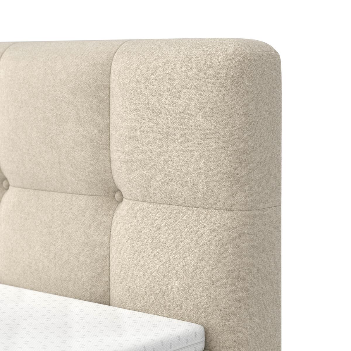 Boxbett Marbella 180x200cm Beige mit Topper - Beige/Schwarz, Modern, Holz/Holzwerkstoff (180/200cm) - Bessagi Home