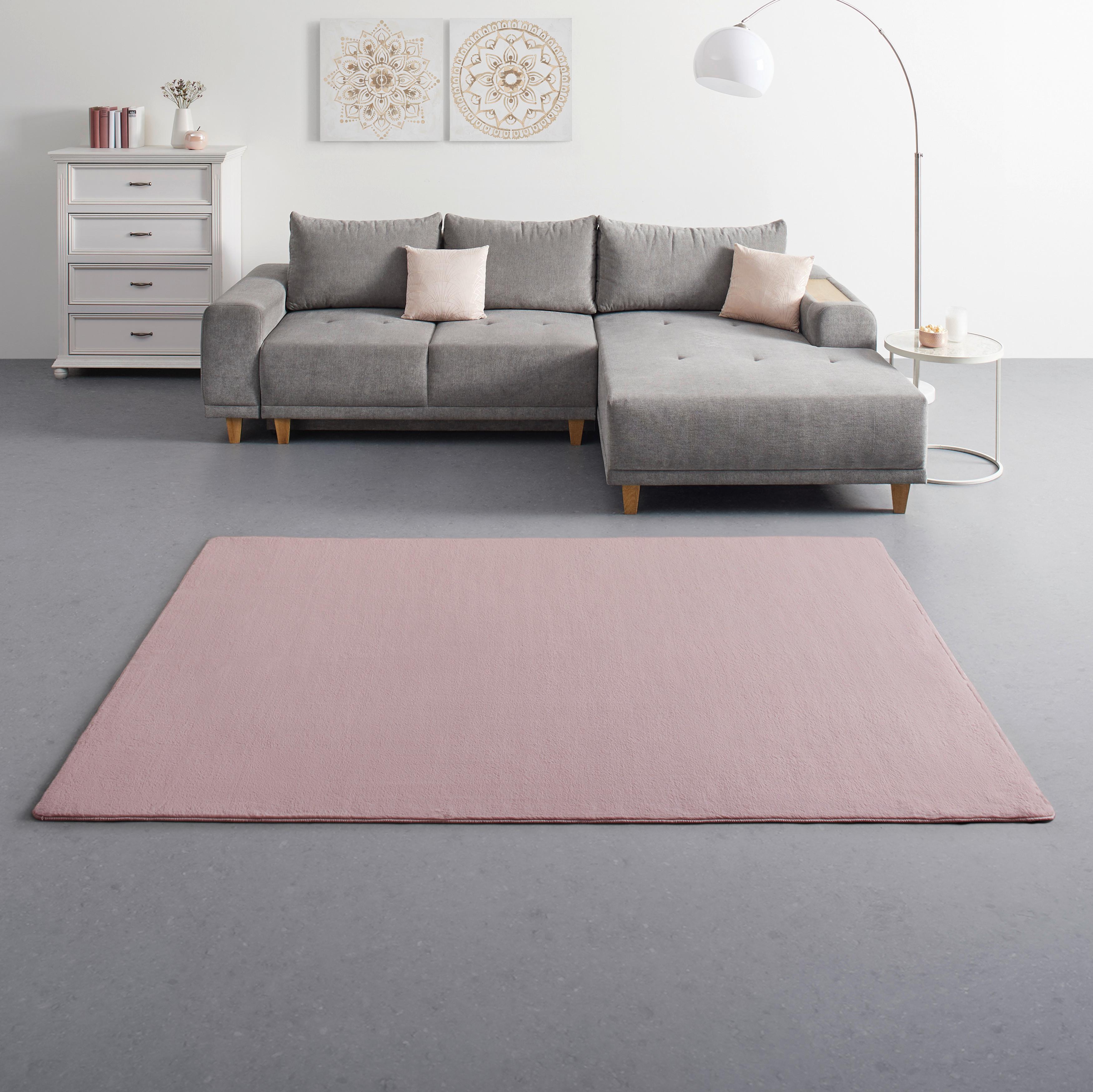 KONSTFÄLL PÄLSA -BASED- - rosa, Klassisk, textil (160/230cm) - Based