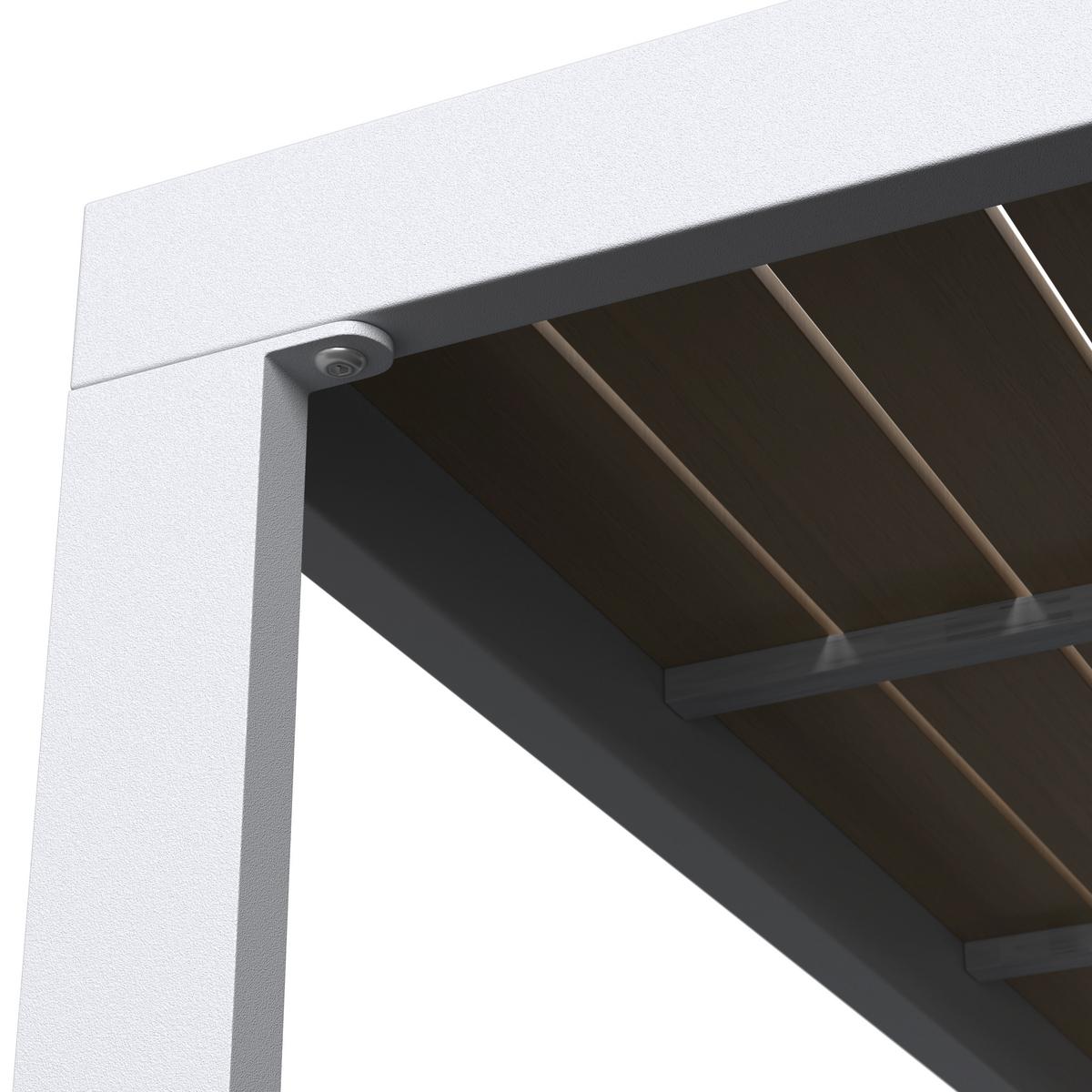 Dining-Loungeset Veneya Grau Outdoorstof/Metall/Polywood - Hellgrau/Naturfarben, MODERN, Kunststoff/Textil - Bessagi Garden