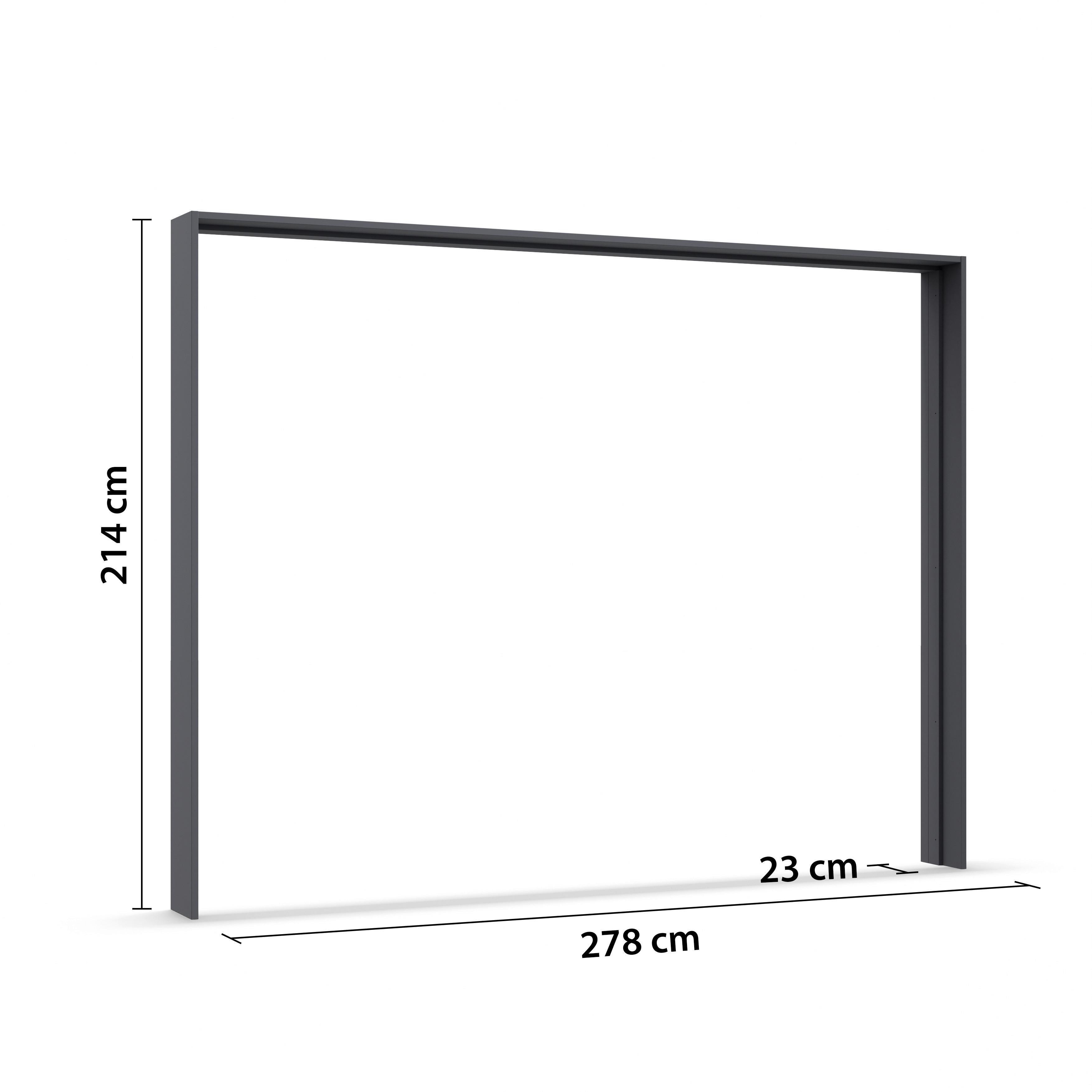 Passepartout Elara Grau - Grau, Konventionell, Holzwerkstoff (278/214/23cm) - Premium Living