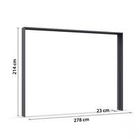 Passepartout Elara Grau - Grau, KONVENTIONELL, Holzwerkstoff (278/214/23cm) - Premium Living