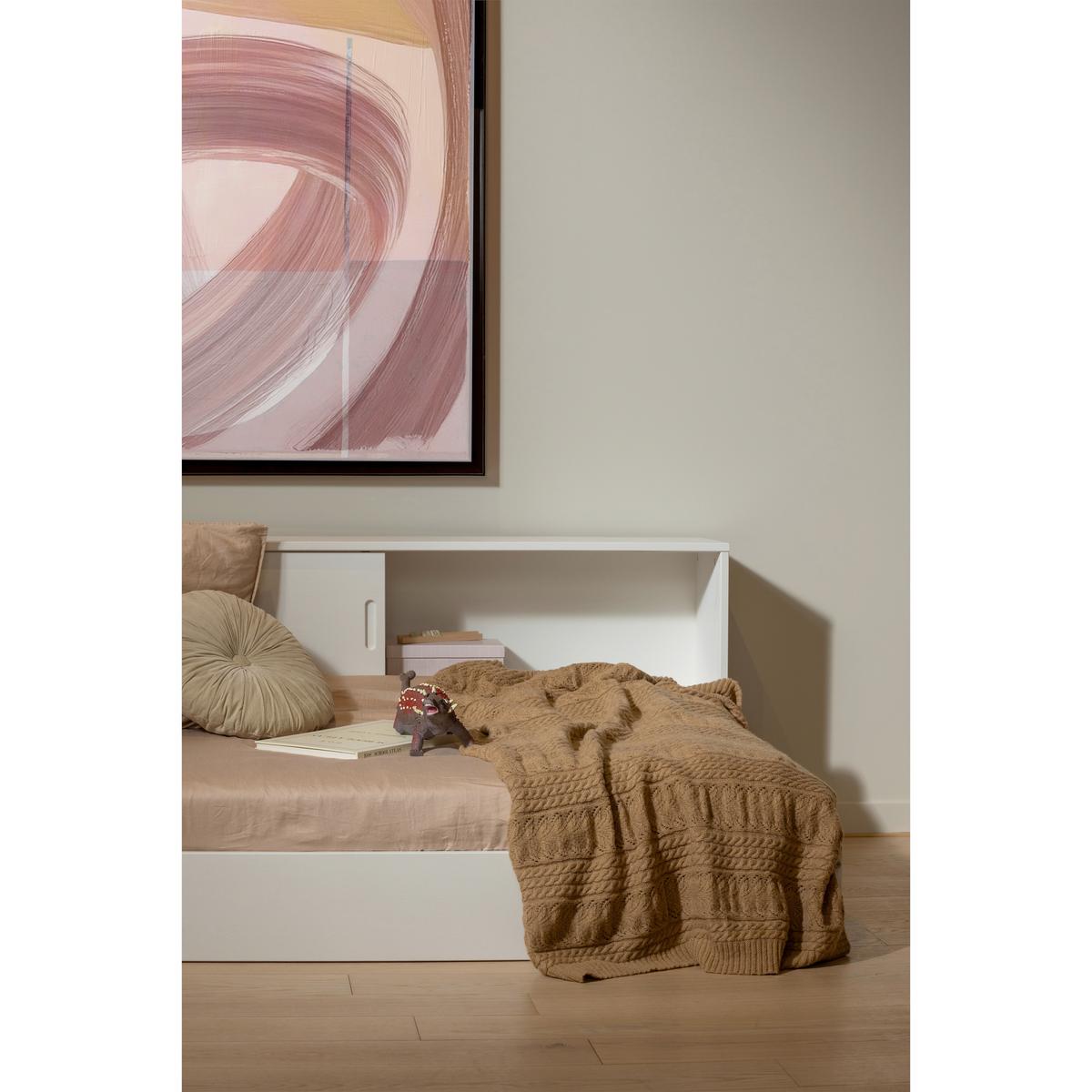 Bodenbett Carter Weiß ca. 90x200 cm - Weiß, Basics, Holz (90/200cm) - MID.YOU