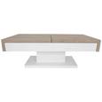 Couchtisch Weiß Hochglanz/Eichefarben - Eichefarben/Weiß, Holzwerkstoff (110/40/60cm) - Mömax modern living Couchtisch Weiß Hochglanz/Eichefarben - Eichefarben/Weiß, Holzwerkstoff (110/40/60cm) - Mömax modern living