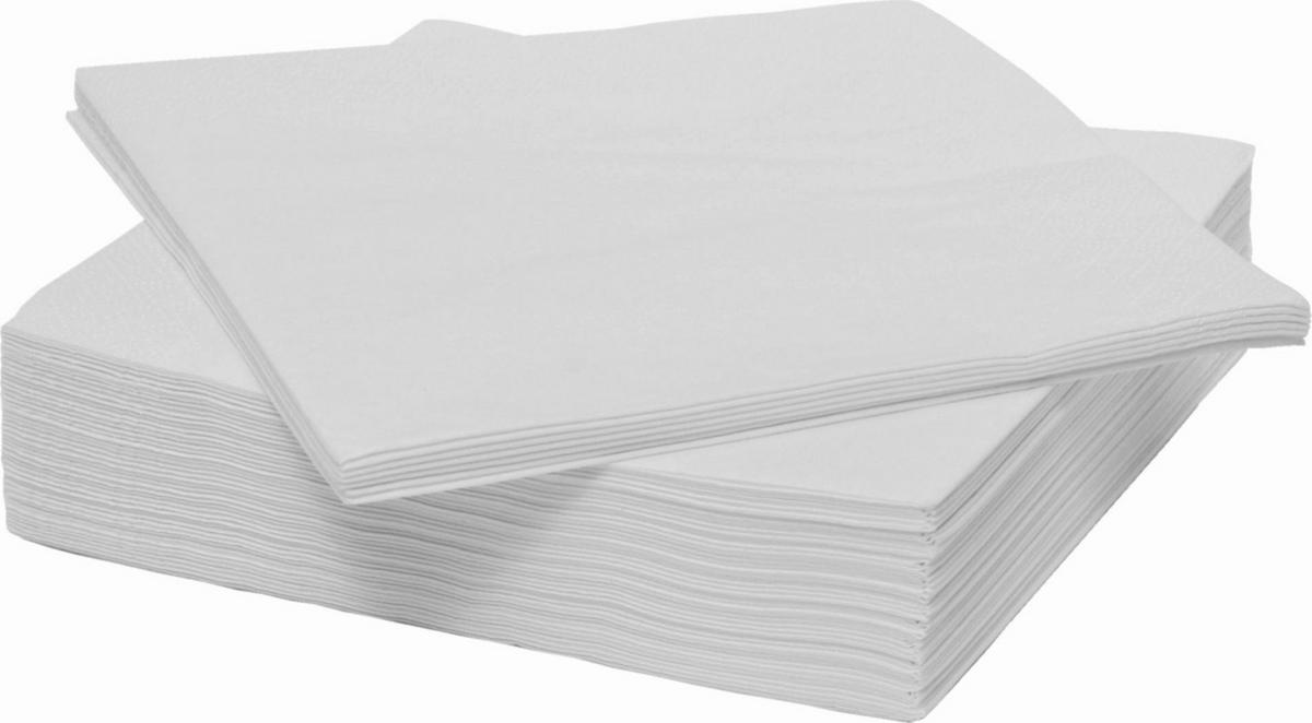 Serviette Kamilla Weiß 3-lagig - Weiß, KONVENTIONELL, Papier (33/33cm) - Based