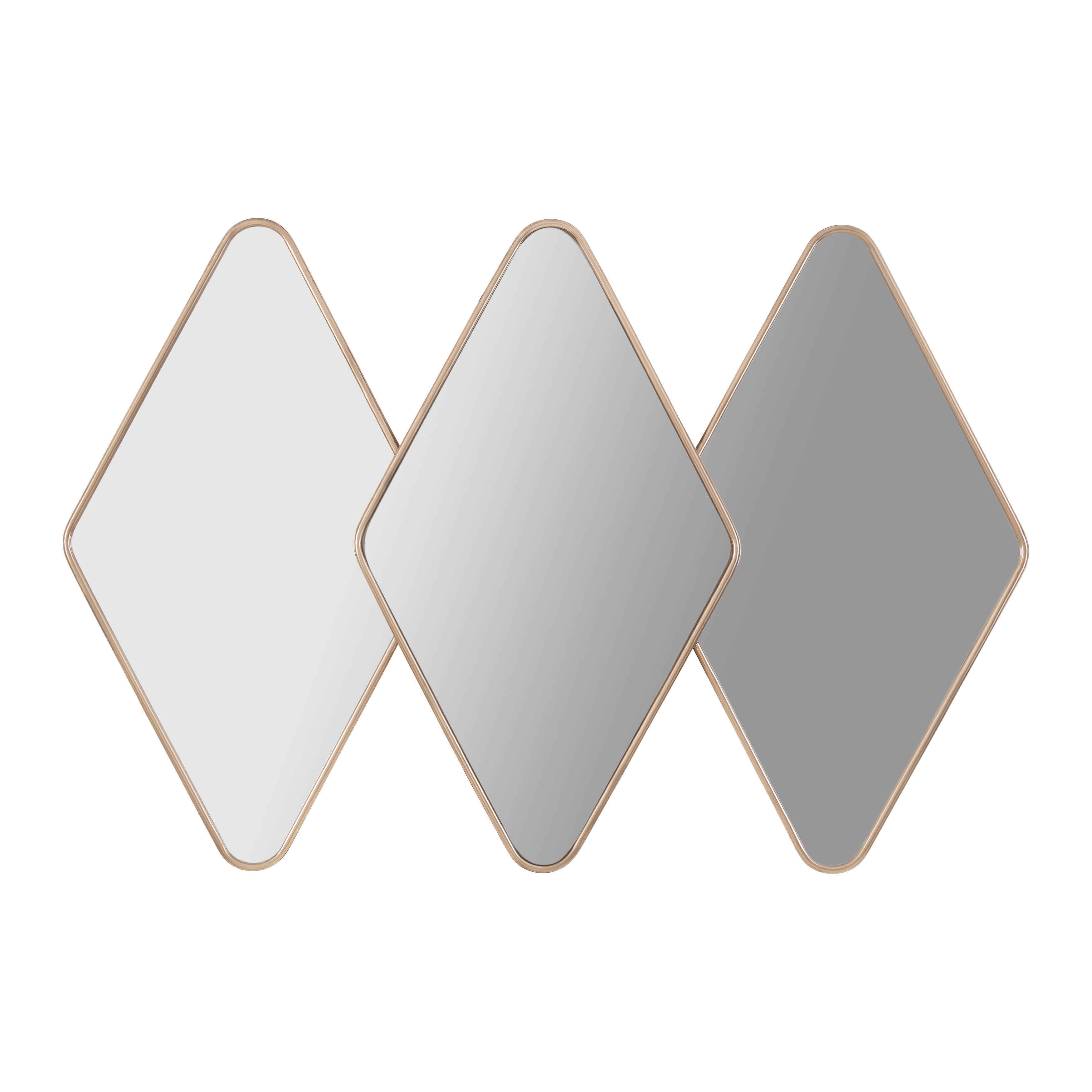 Wandspiegel Angolo Goldfarben Metallrahmen - Goldfarben, ROMANTIK / LANDHAUS, Glas/Kunststoff (125/84/4,5cm) - Premium Living