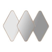 Wandspiegel Angolo Goldfarben Metallrahmen - Goldfarben, ROMANTIK / LANDHAUS, Glas/Kunststoff (125/84/4,5cm) - Premium Living