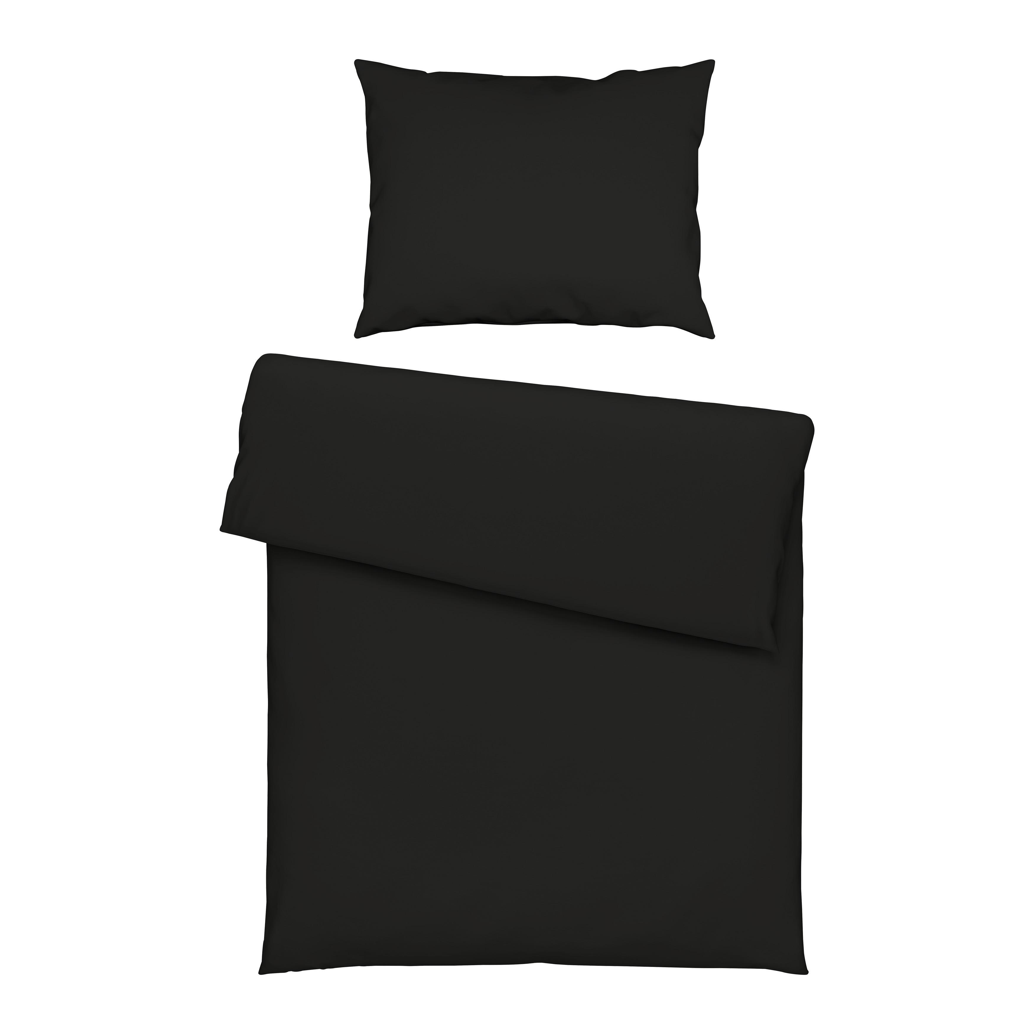 Bettwäsche Blacky ca. 140x200cm - Schwarz, MODERN, Textil (140/200cm) - Modern Living