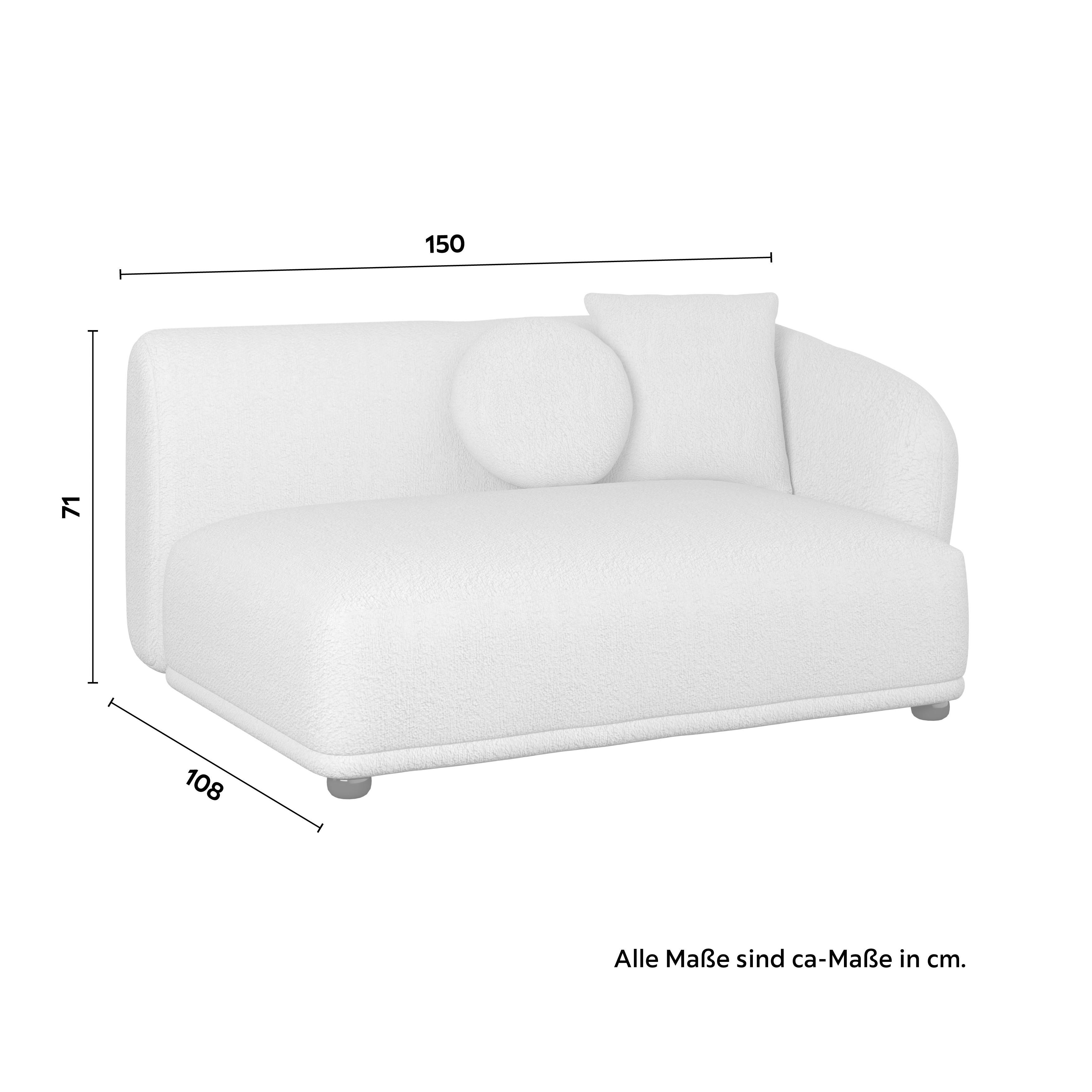 HÖRNSOFFA KIRA - vit/svart, Modern, trä/textil (408/108cm) - Bessagi Home