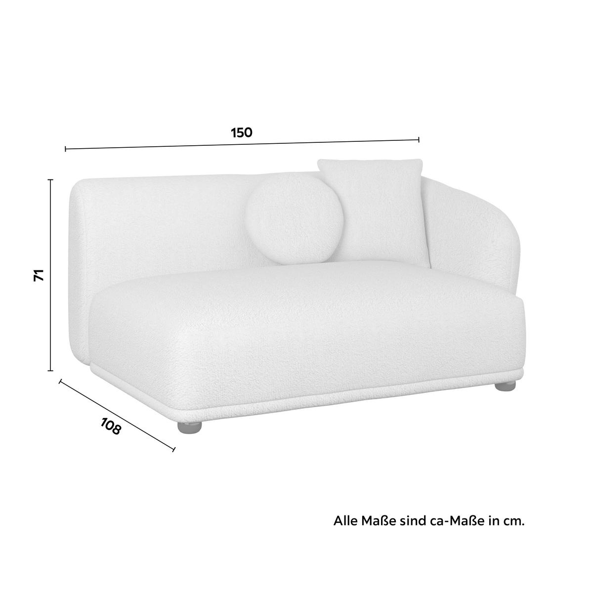 Wohnlandschaft Kira Weiß Webstoff inkl. Couchtisch - Schwarz/Weiß, MODERN, Holz/Textil (408/108cm) - Bessagi Home