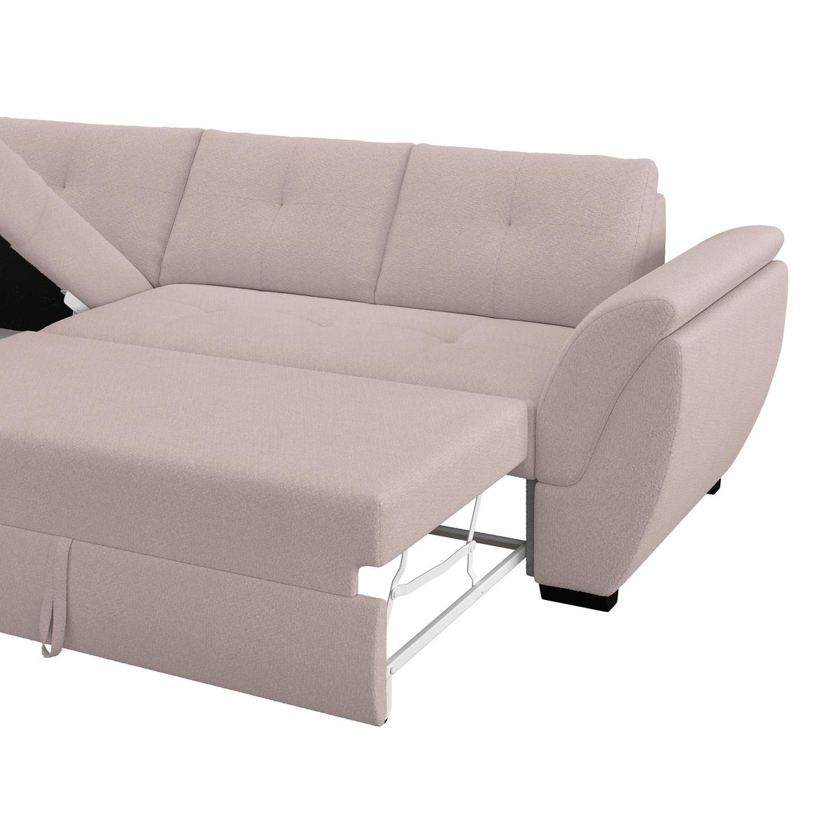 Kutna Garnitura Berisso - crna/sivo-bež, Konvencionalno, tekstil/plastika (187/278cm) - Ondega