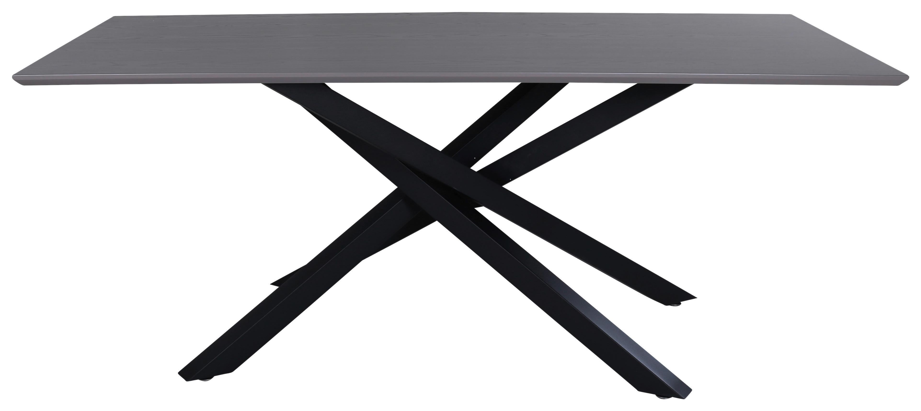 ESSTISCH PIAZZA - Schwarz, Design, Holzwerkstoff/Metall (180/90/76cm) - Livetastic