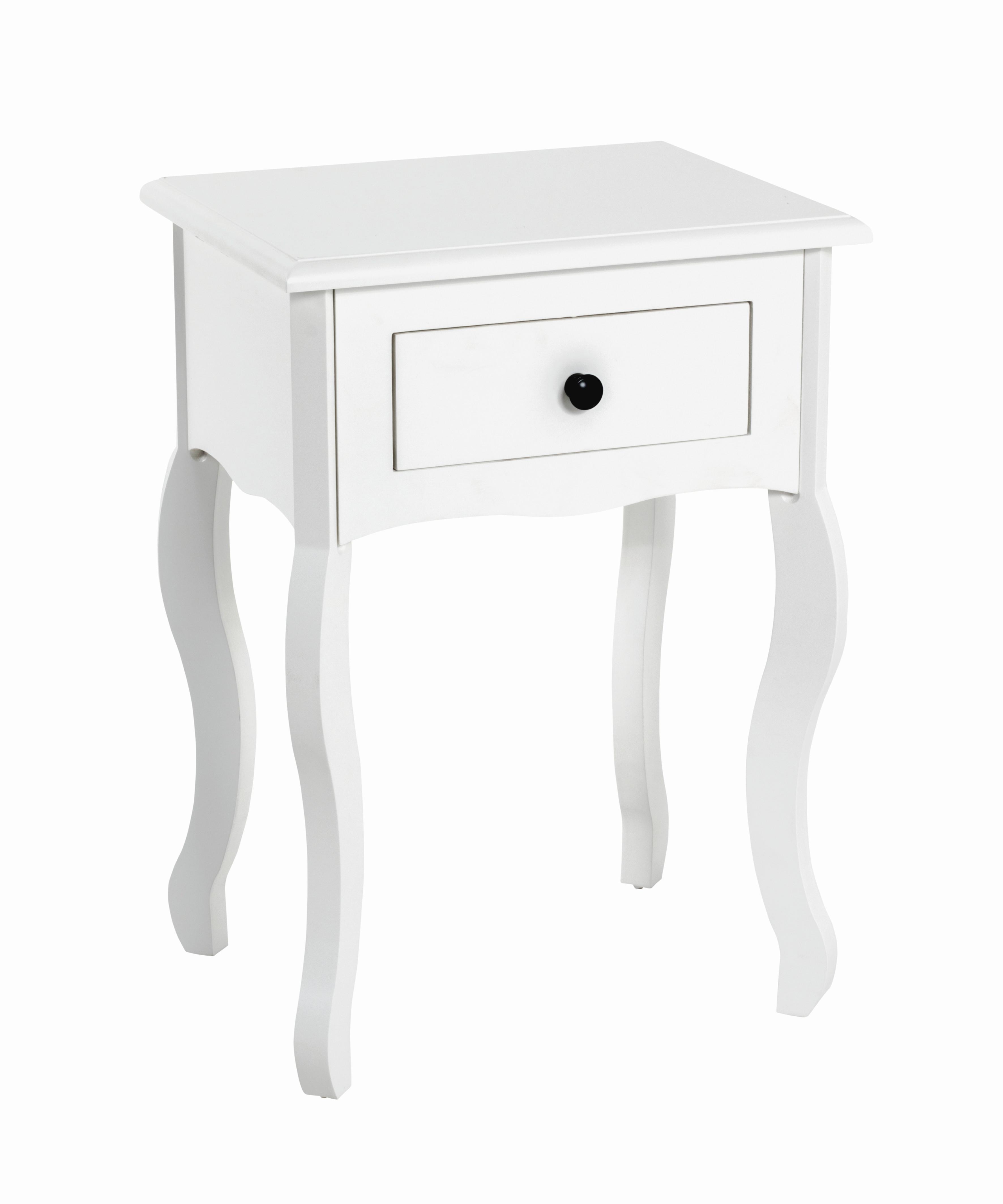 NOPTIERA JAMILA 1 - alb, Romantik / Landhaus, lemn/material pe bază de lemn (40/58/32cm) - Based