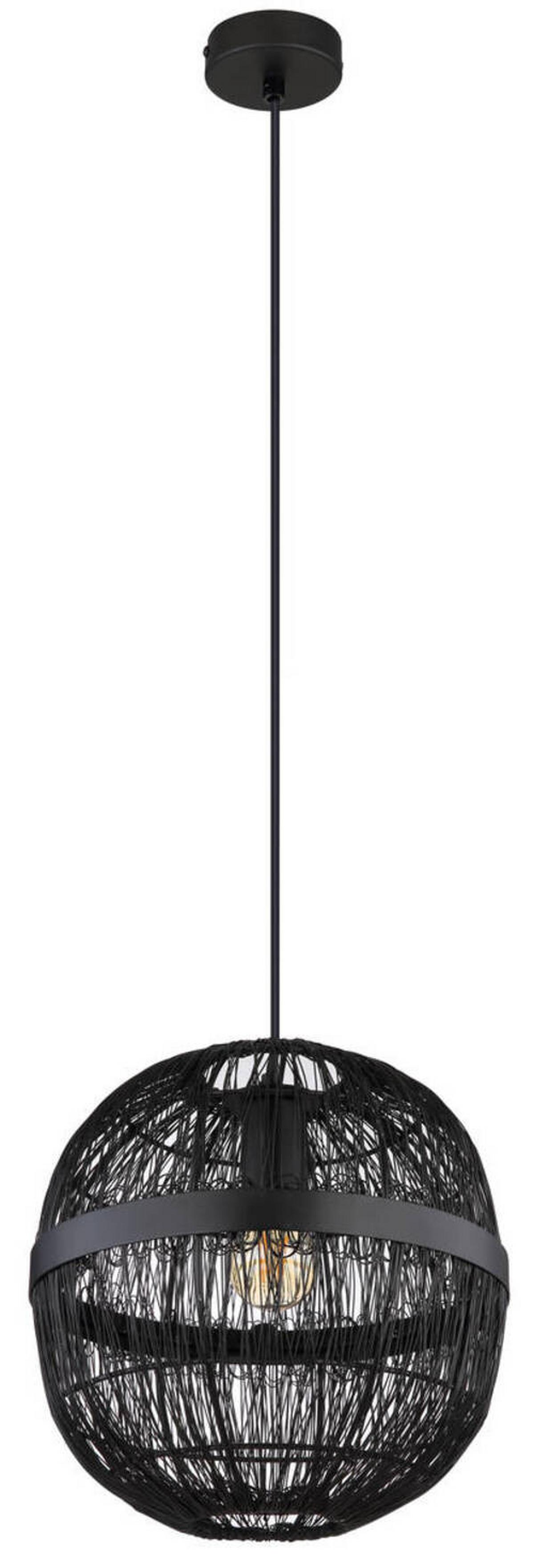 Viseća Svjetiljka Hermi Ii - crna, Basics, metal (30/120cm) - Globo