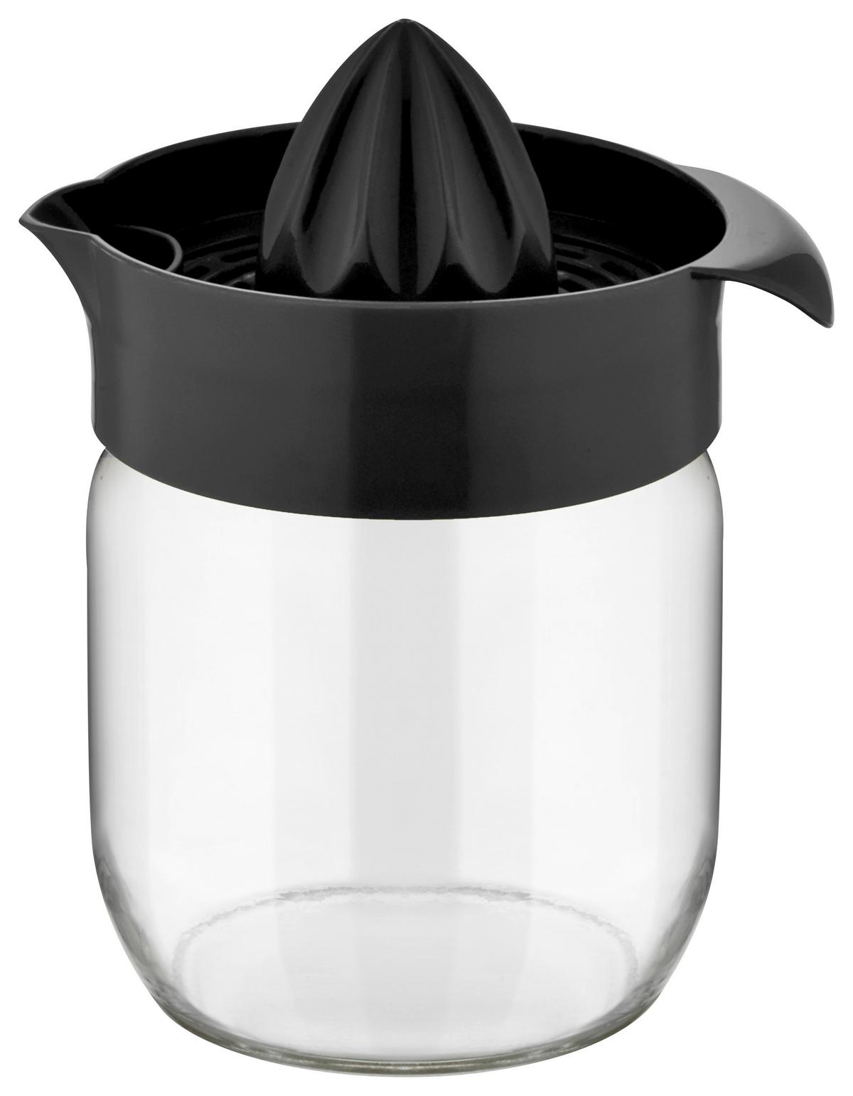 Zitronenpresse Olivia Schwarz/Transparent - Schwarz, MODERN, Glas/Kunststoff (11/8,5/13,7cm) - Mömax