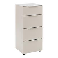 Kommode Siena Kaschmir - Chromfarben/Kaschmir, Modern, Glas/Holzwerkstoff (45/99/40cm) - Mömax