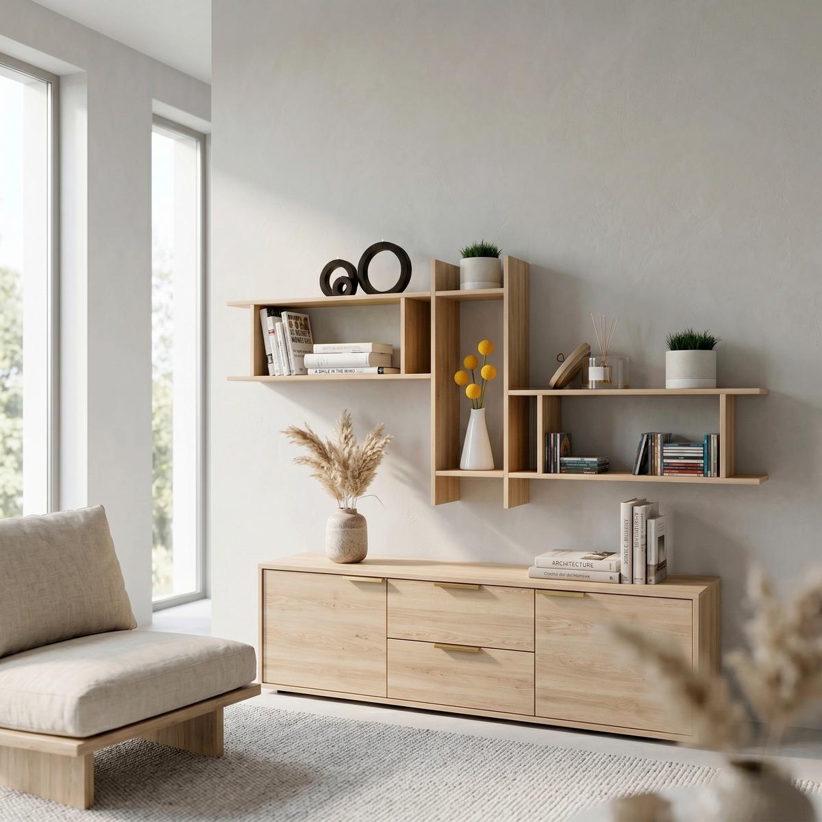 Wandregal Sirola Maxi ca. 188x80x20 cm Sonoma Eiche - Sonoma Eiche, KONVENTIONELL, Holzwerkstoff (188/80/19,7cm) - MID.YOU