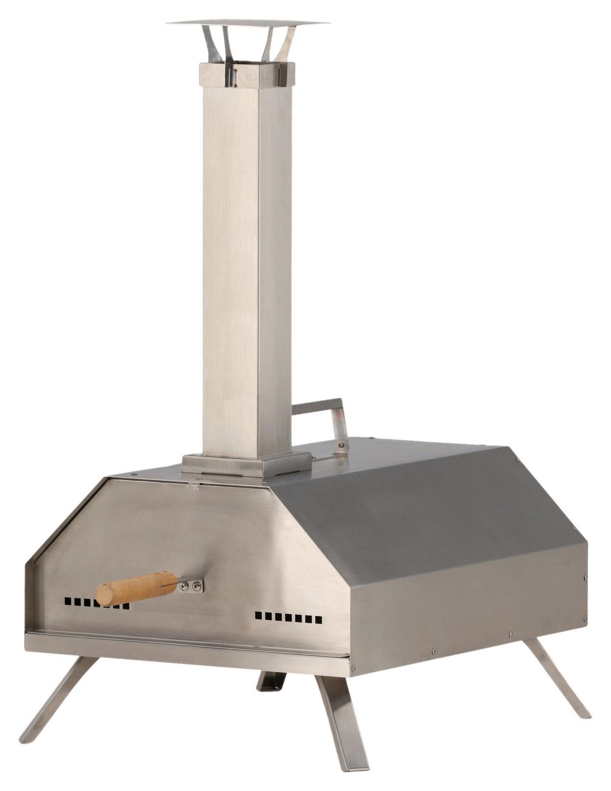 Pizzaofen Hamna ca. 76,4x68,1x40 cm Silber - Silberfarben, KONVENTIONELL, Metall (76,4/68,1/40cm) - Gardenson