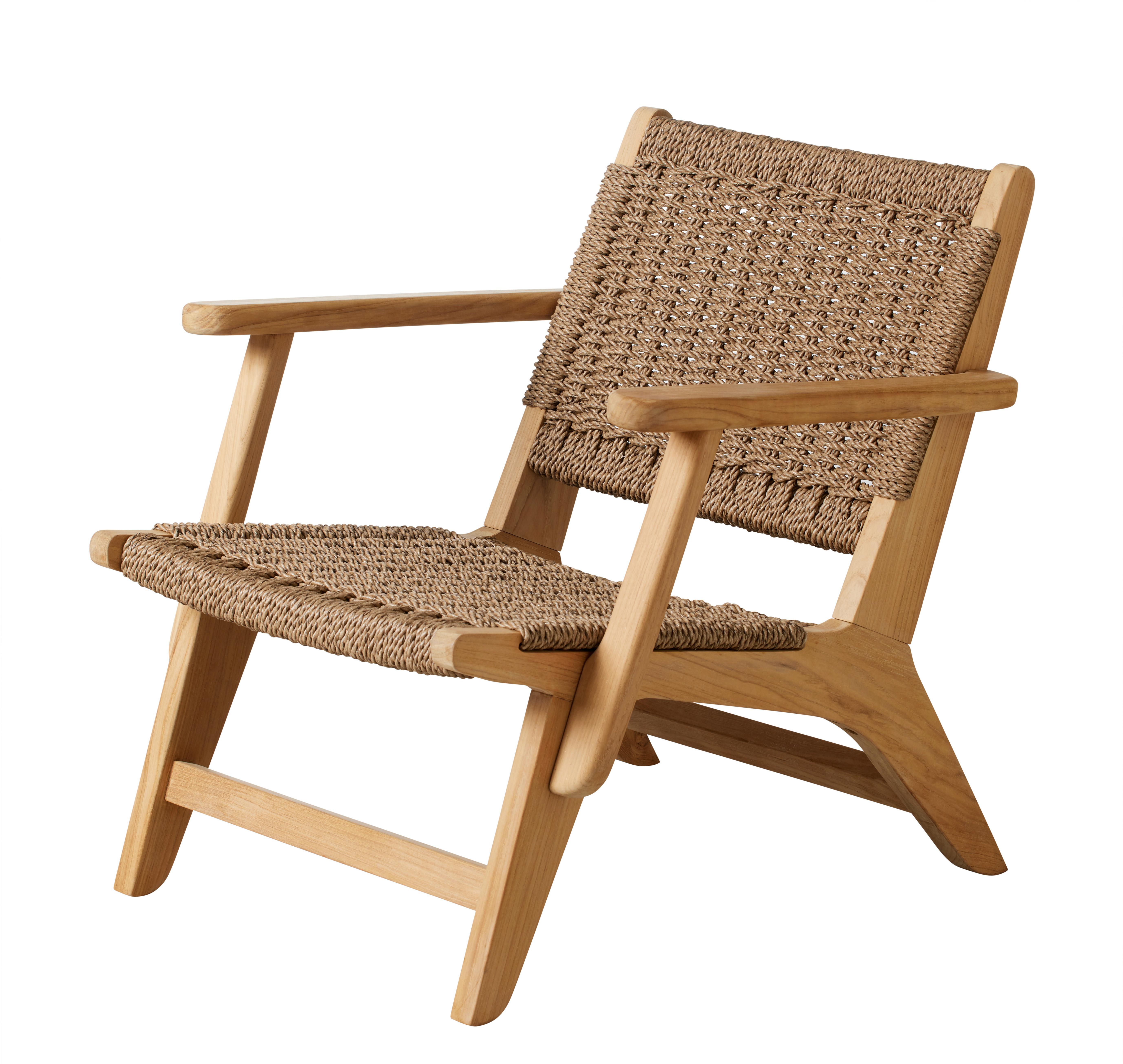 Loungesessel Eya Teak - Braun/Teakfarben, Natur, Holz/Kunststoff (68/70/75cm) - Gardenson