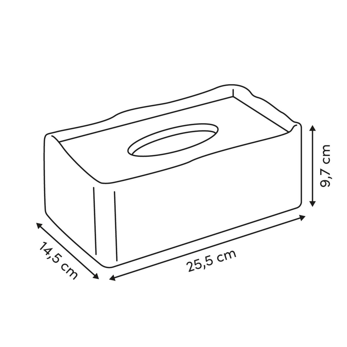 Kutija Za Maramice Oleya - bež, Basics, plastika (25,8/14,5/9,7cm)