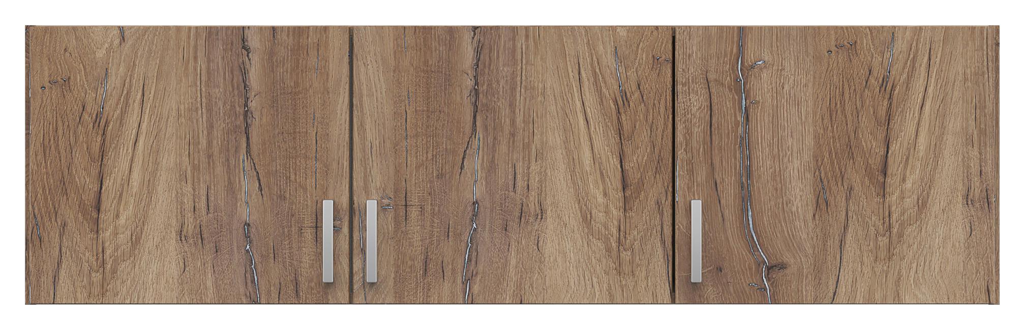 Nastavek Za Omaro Brando 3, Barva Hrasta, Š. 136 Cm - srebrne barve/barve hrasta, Konvencionalno, umetna masa/leseni material (136/39/54cm)