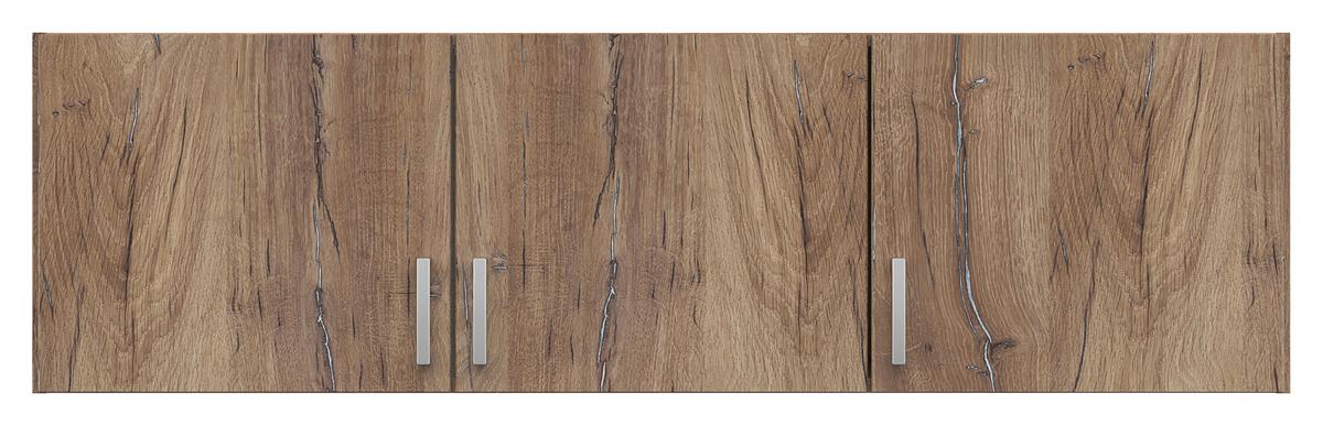 Nastavek Za Omaro Brando 3, Barva Hrasta, Š. 136 Cm - srebrne barve/barve hrasta, Konvencionalno, umetna masa/leseni material (136/39/54cm)