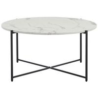 STOLIK KAWOWY KORSIKA - czarny/biały, Konventionell, materiał drewnopochodny/metal (83/83/40cm) - MID.YOU