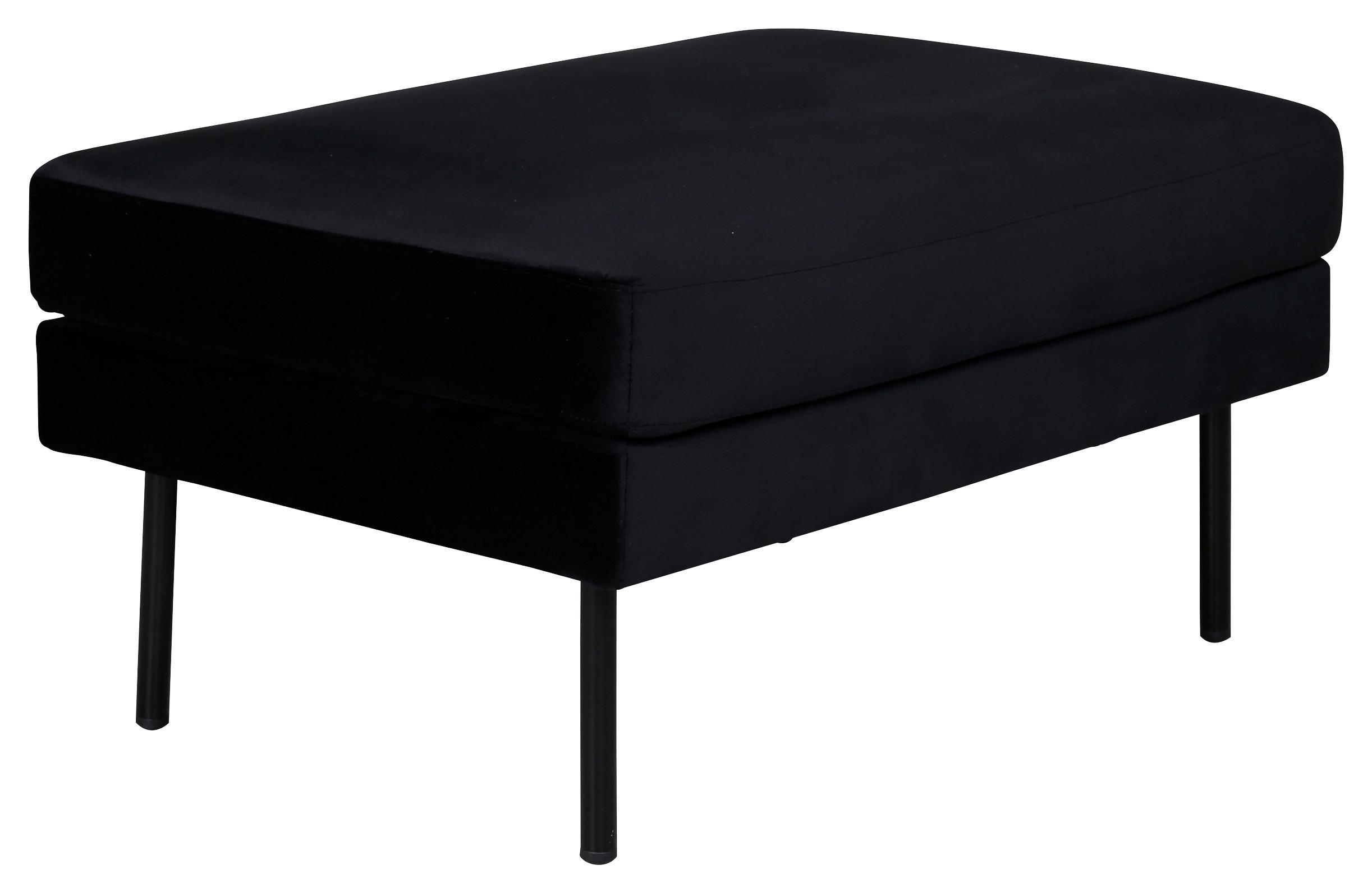 HOCKER ZOOM - Schwarz, Design, Textil/Metall (85/47/64cm) - Livetastic