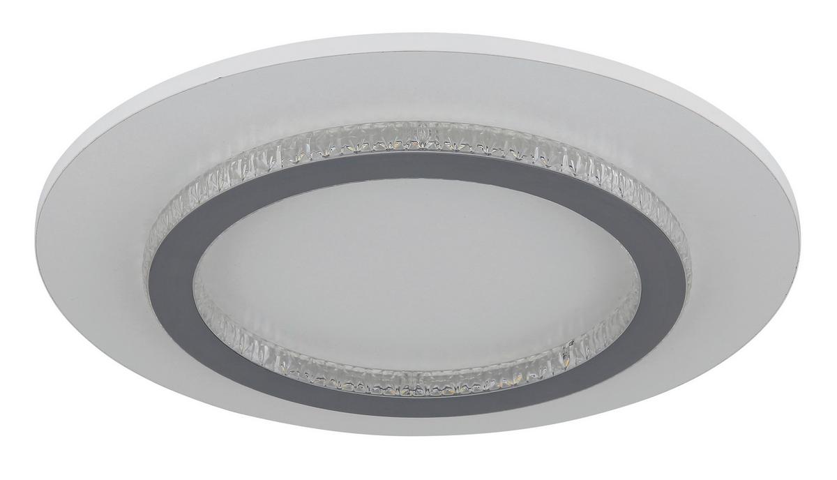 Plafonieră cu LED Jayden - gri deschis/alb, Design, plastic/metal (35/5,5cm) - Globo