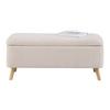 SITZBANK JENSON -EXKLUSIV- -TOP- - Beige/Naturfarben, MODERN, Holz/Textil (100/43/40cm) - Based