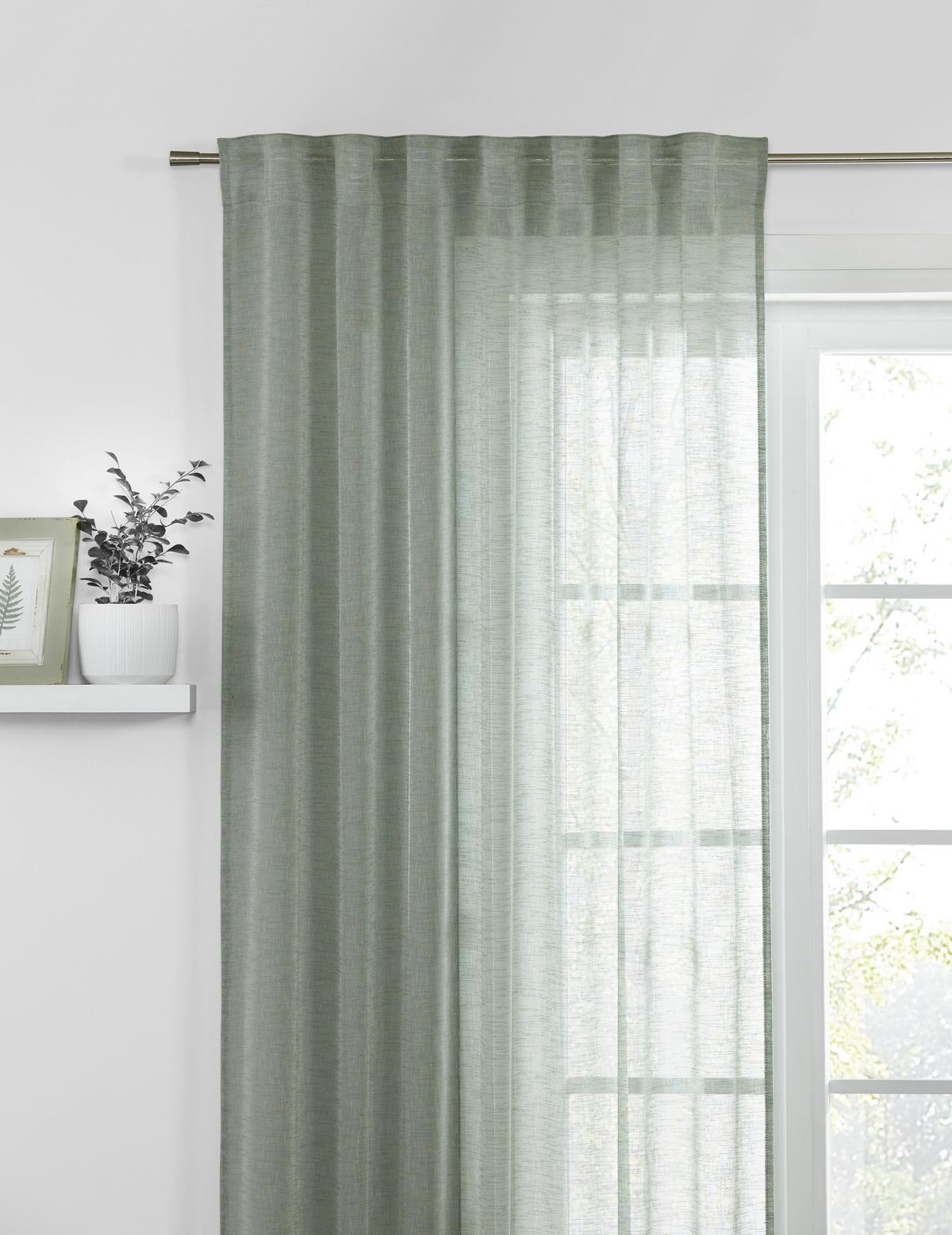 Draperie prefabricată Sigrid - verde, Modern, textil (140/300cm) - Premium Living