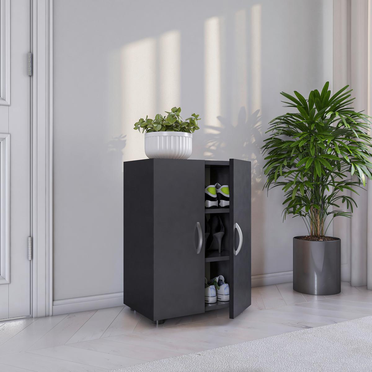 Omara Za Čevlje Ulas, Siva - siva/barve aluminija, Moderno, kovina/umetna masa (48,5/73,9/32cm) - MID.YOU