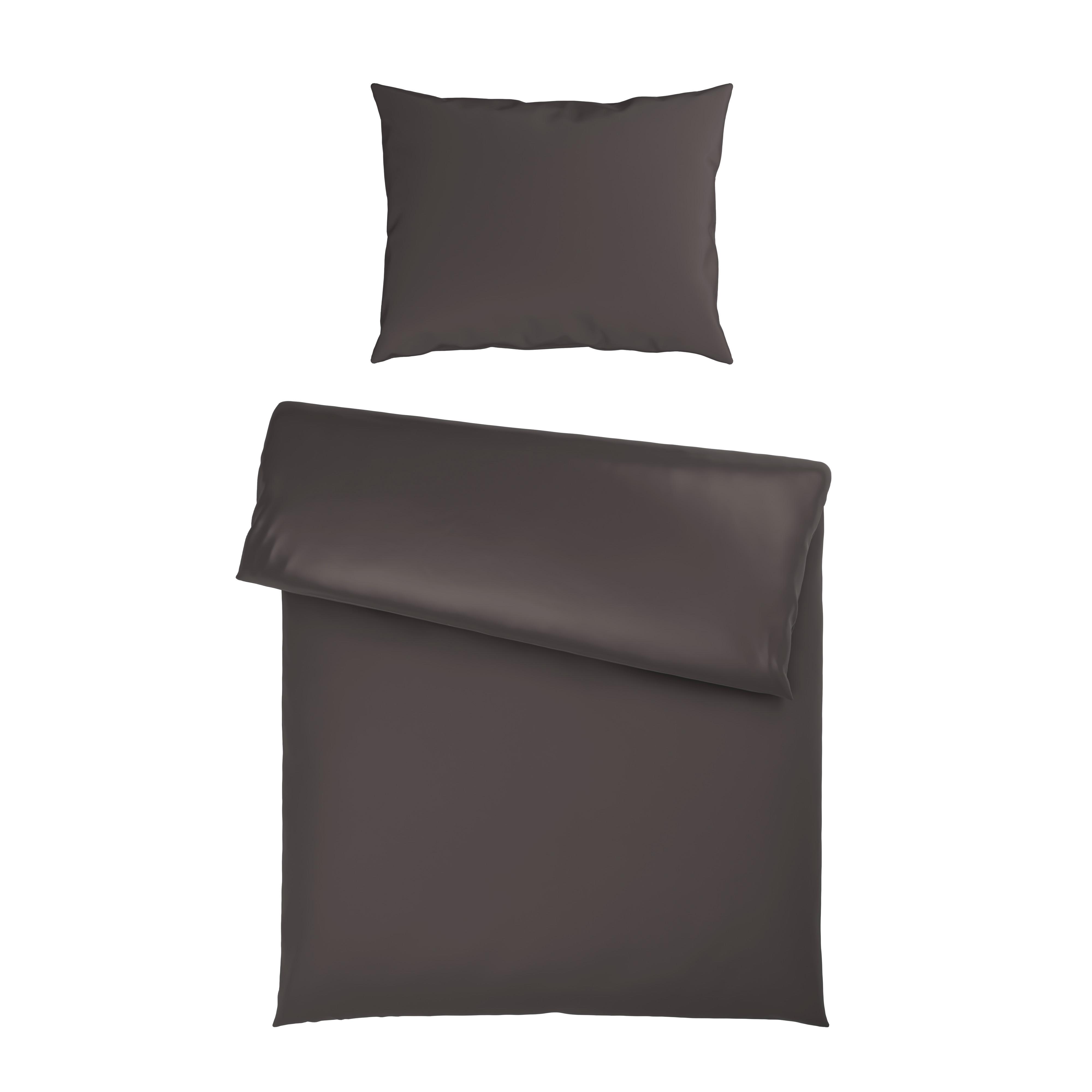 Bettwäsche Xenia Uni Anthrazit ca. 140x200cm - Anthrazit, MODERN, Textil (140/200cm) - Premium Living