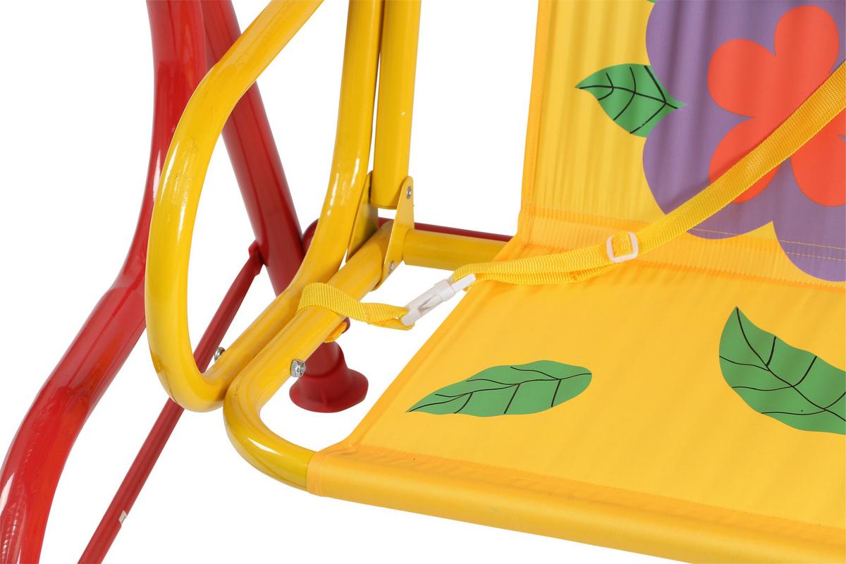 Kinder-Hollywoodschaukel 672612 - Rot, MODERN, Textil/Metall (115/118/75cm) - Siena Garden