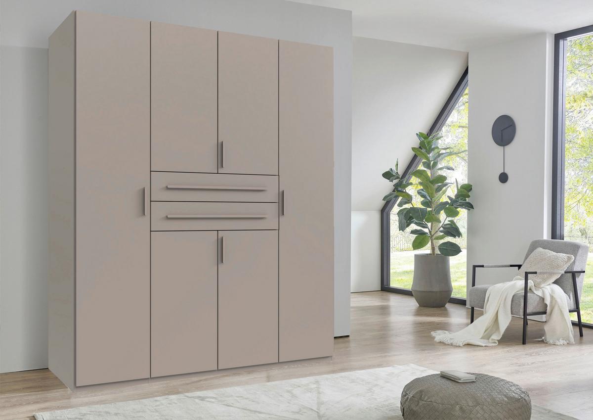 Ormar S Klasičnim Vratima Lumio - sahara/siva, Konvencionalno, drvni materijal/plastika (180/208/65cm) - Modern Living