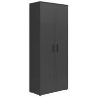 Schrank Multistauraum Graphitfarben - Graphitfarben/Schwarz, MODERN, Holzwerkstoff/Kunststoff (80cm) - Mömax