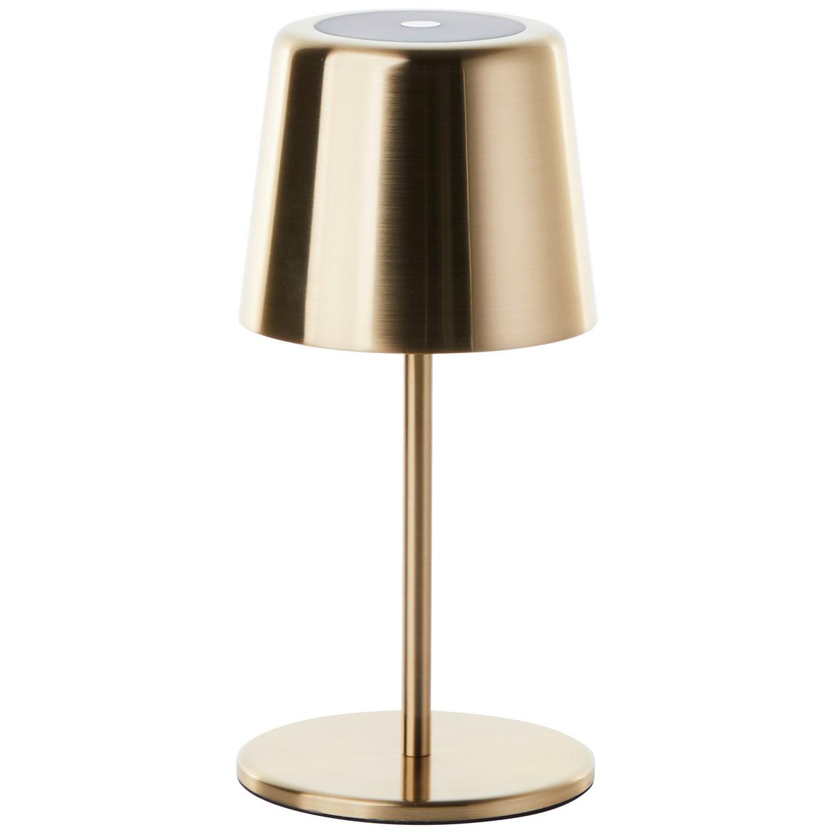 LAMPA STOŁOWA Z AKUMULATOREM G40939/18 XAANA - kolor mosiężny, Konventionell, metal (11/37cm) - Brilliant