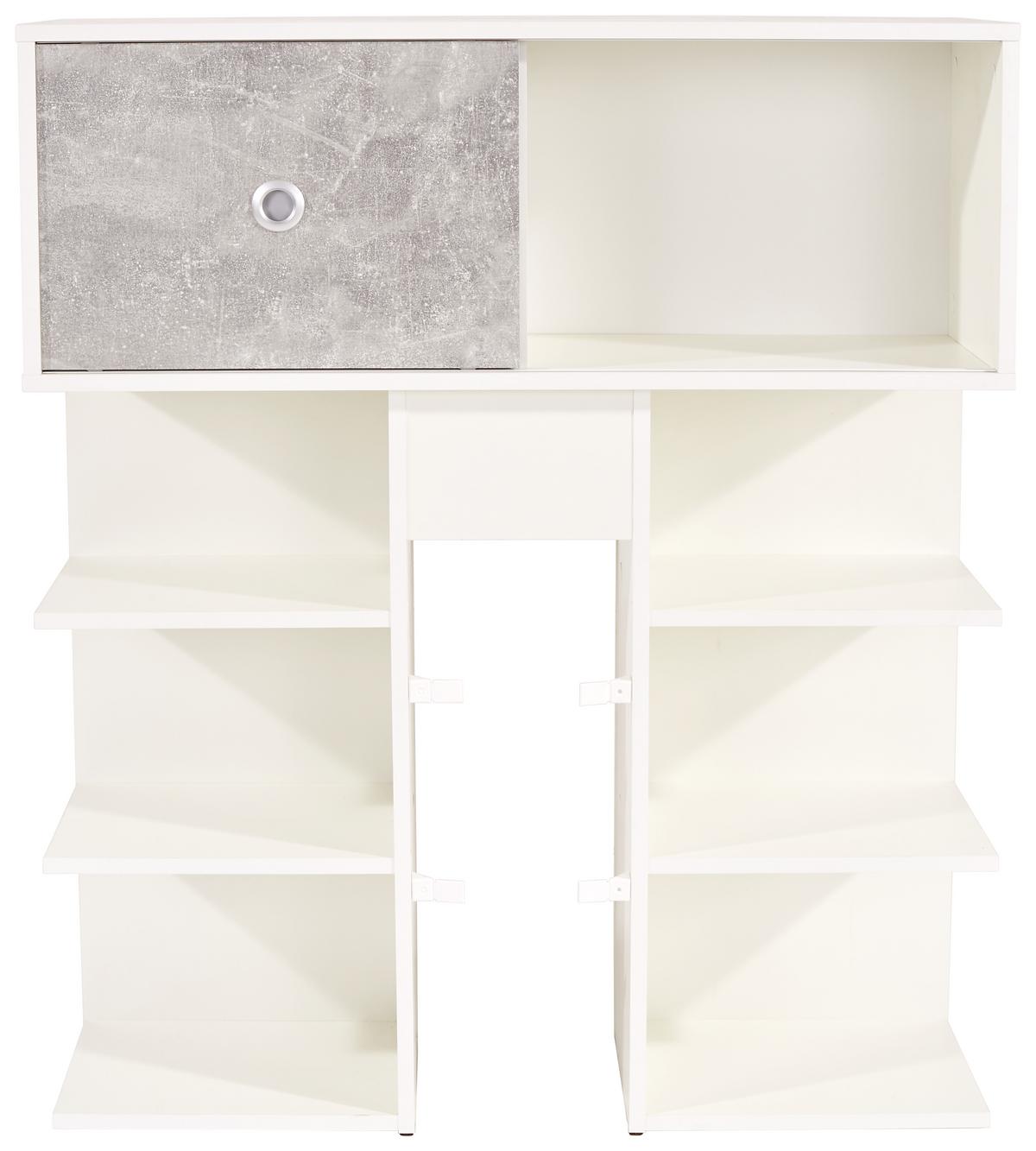Rješenje Za Odlag. Iznad Krev. Azzurro 90 - bijela/boje hrasta, Konvencionalno, drvni materijal/plastika (95cm) - Based