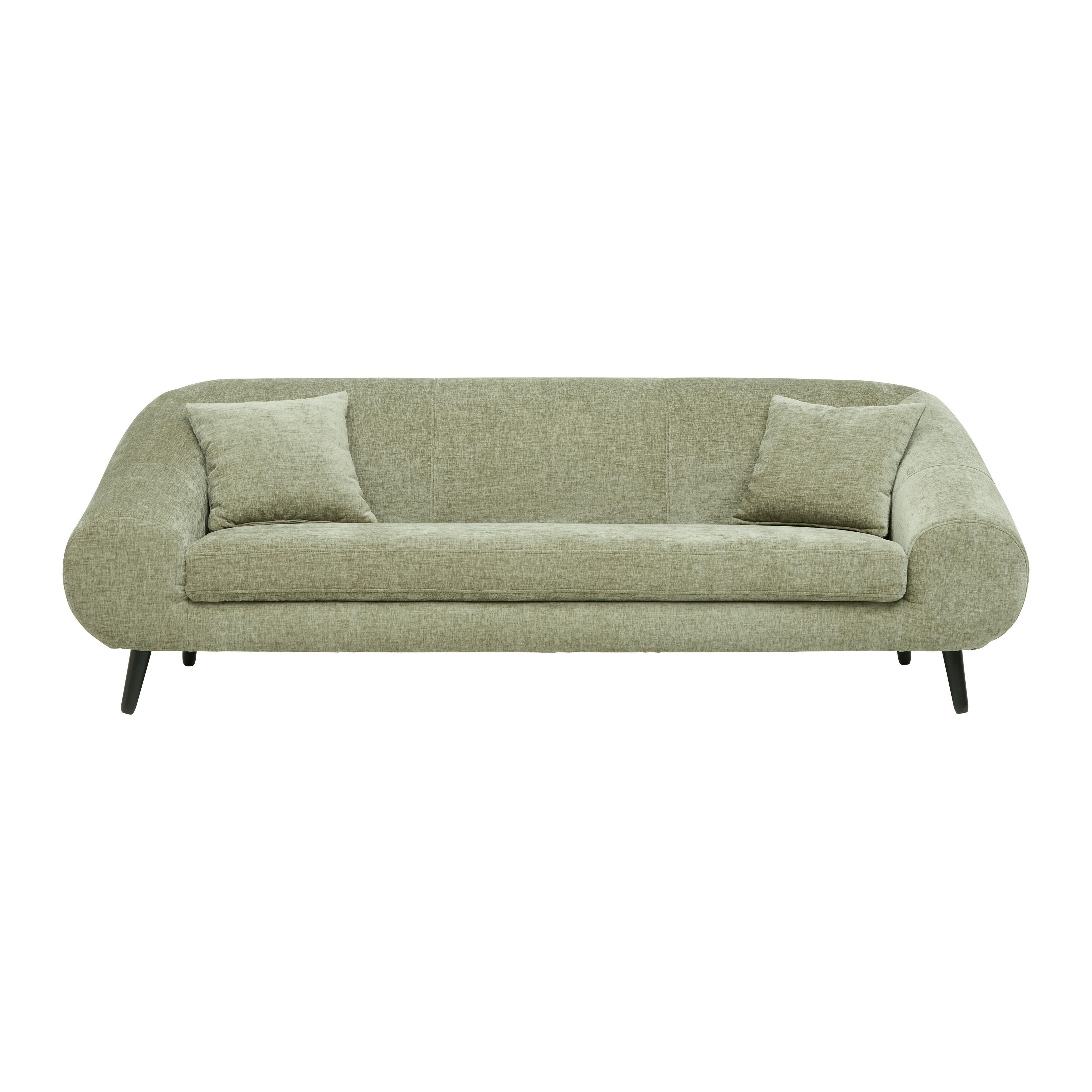 Megasofa Buckley Grün - Schwarz/Grün, MODERN, Holz/Textil (225/75/102cm) - Premium Living