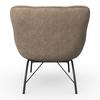 FÅTÖLJ ROBIN - brun/svart, Modern, metall/textil (72/78/81cm) - Bessagi Home