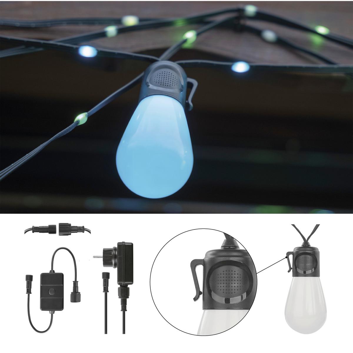 Led Fényfüzér Gosmart - fekete, Basics, műanyag (1500cm)