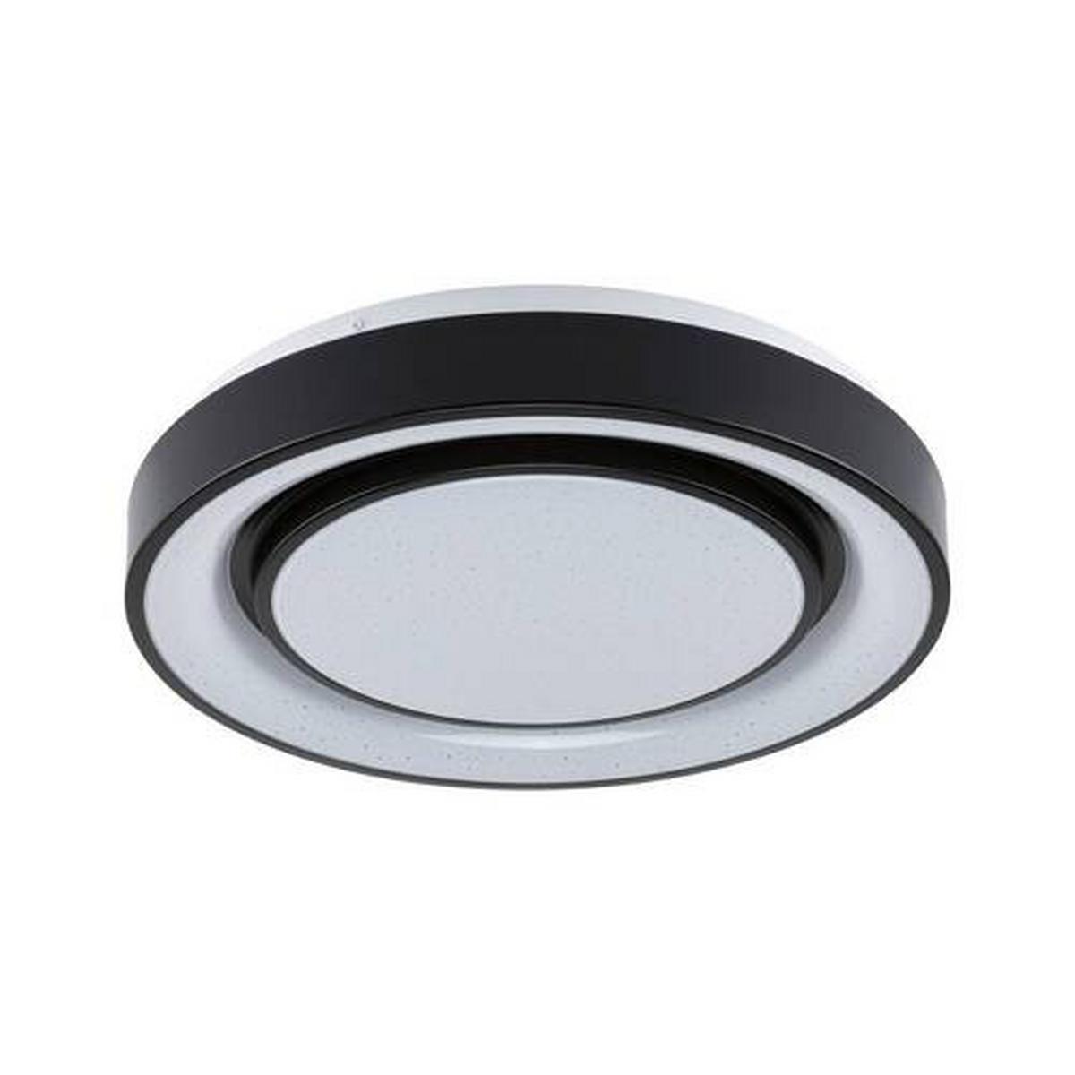 Deckenleuchte Rainbow in Schwarz/Weiß max. 22 Watt - Schwarz/Weiß, Basics, Kunststoff/Metall (37,5/7cm) - Paulmann