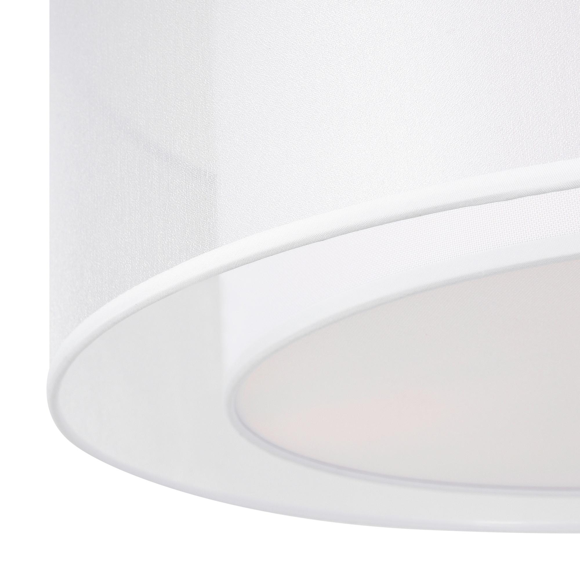 Deckenleuchte Bergamo Weiß max. 60 Watt - Transparent/Weiß, Trend, Kunststoff/Textil (52/18cm) - MAYTONI