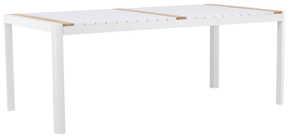 GARTENTISCH TOGO - Weiß, KONVENTIONELL, Holz/Metall (200/100/75cm) - Gardenson