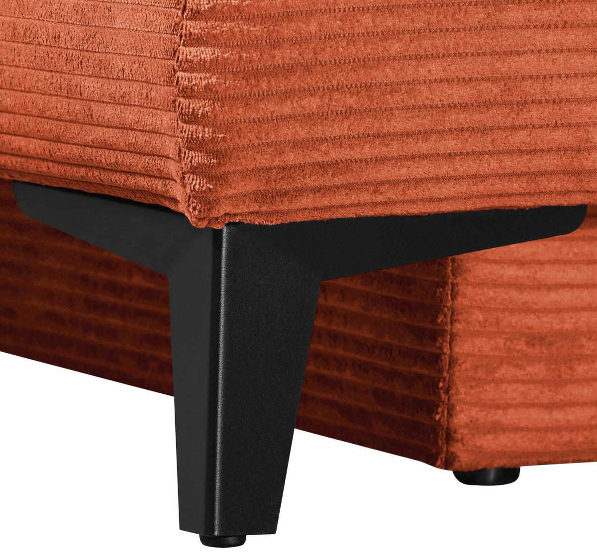 SOFA Z FUNKCJĄ SPANIA MELBOURNE - kolor rdzawy/czarny, Design, metal/tkanina (200/85/90cm) - Novel