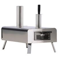 Pizzaofen Digos ca. 85,8x49,9x37 cm Silber - Silberfarben, KONVENTIONELL, Metall (85.8/49.9/37cm) - Gardenson
