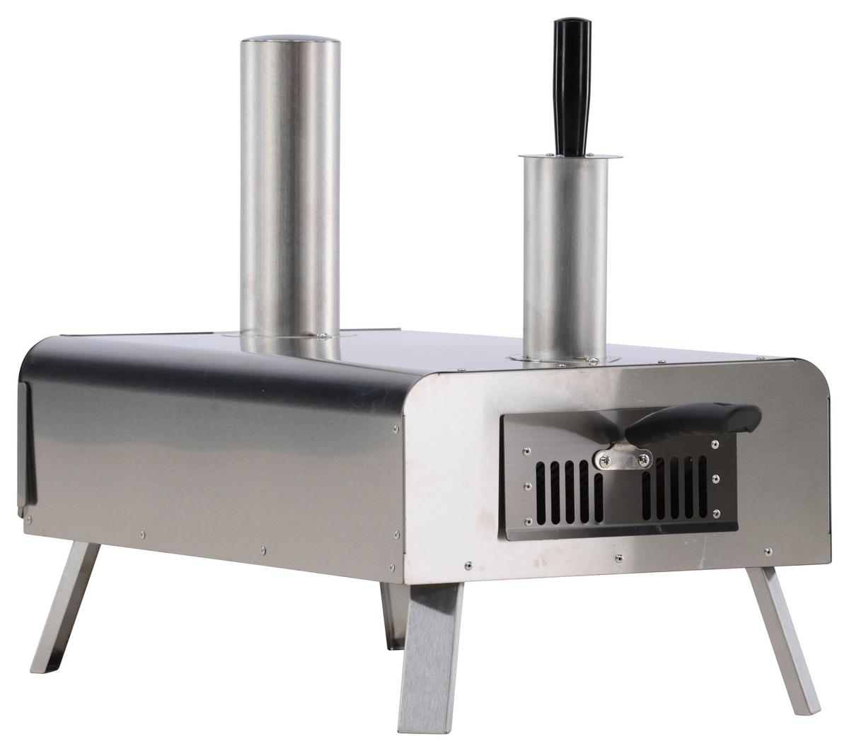 Pizzaofen Digos ca. 85,8x49,9x37 cm Silber - Silberfarben, KONVENTIONELL, Metall (85.8/49.9/37cm) - Gardenson
