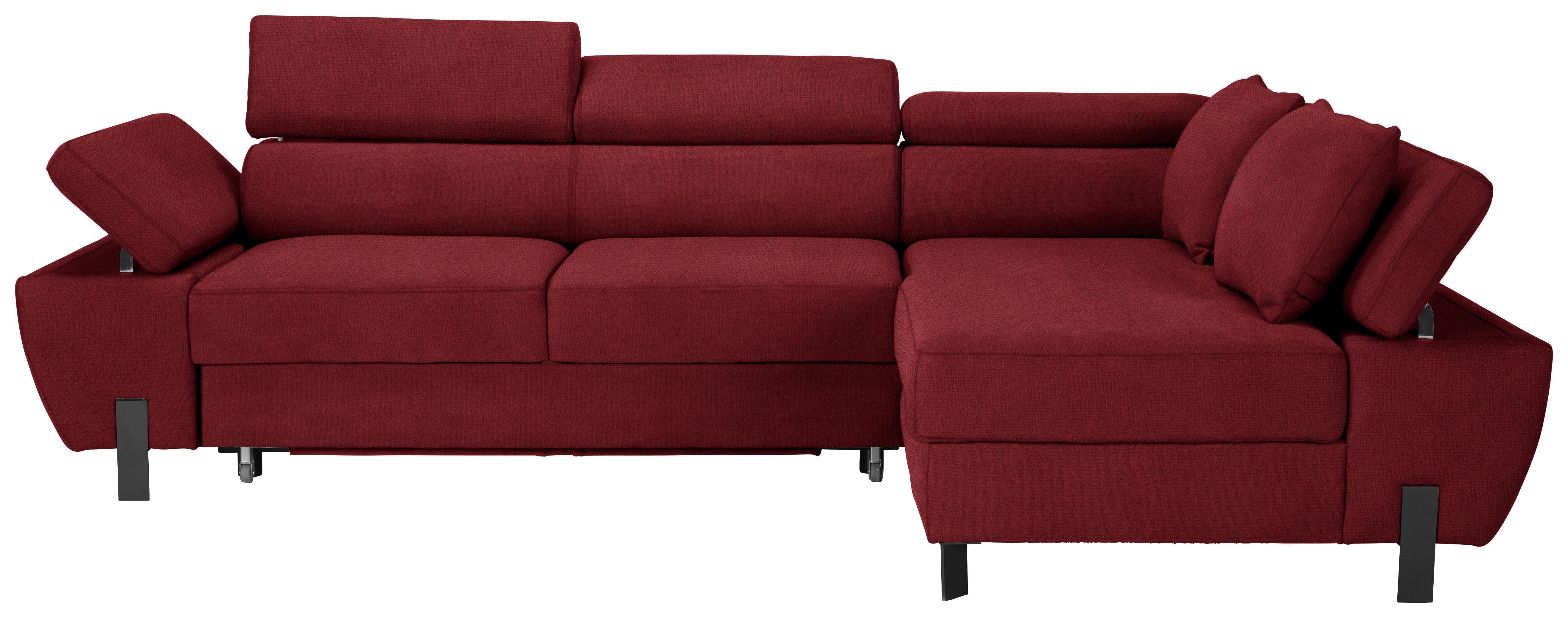 Kutna Garnitura Molina Mini - crna/boje crnog vina, Moderno, drvni materijal/drvo (277/189cm) - Mömax