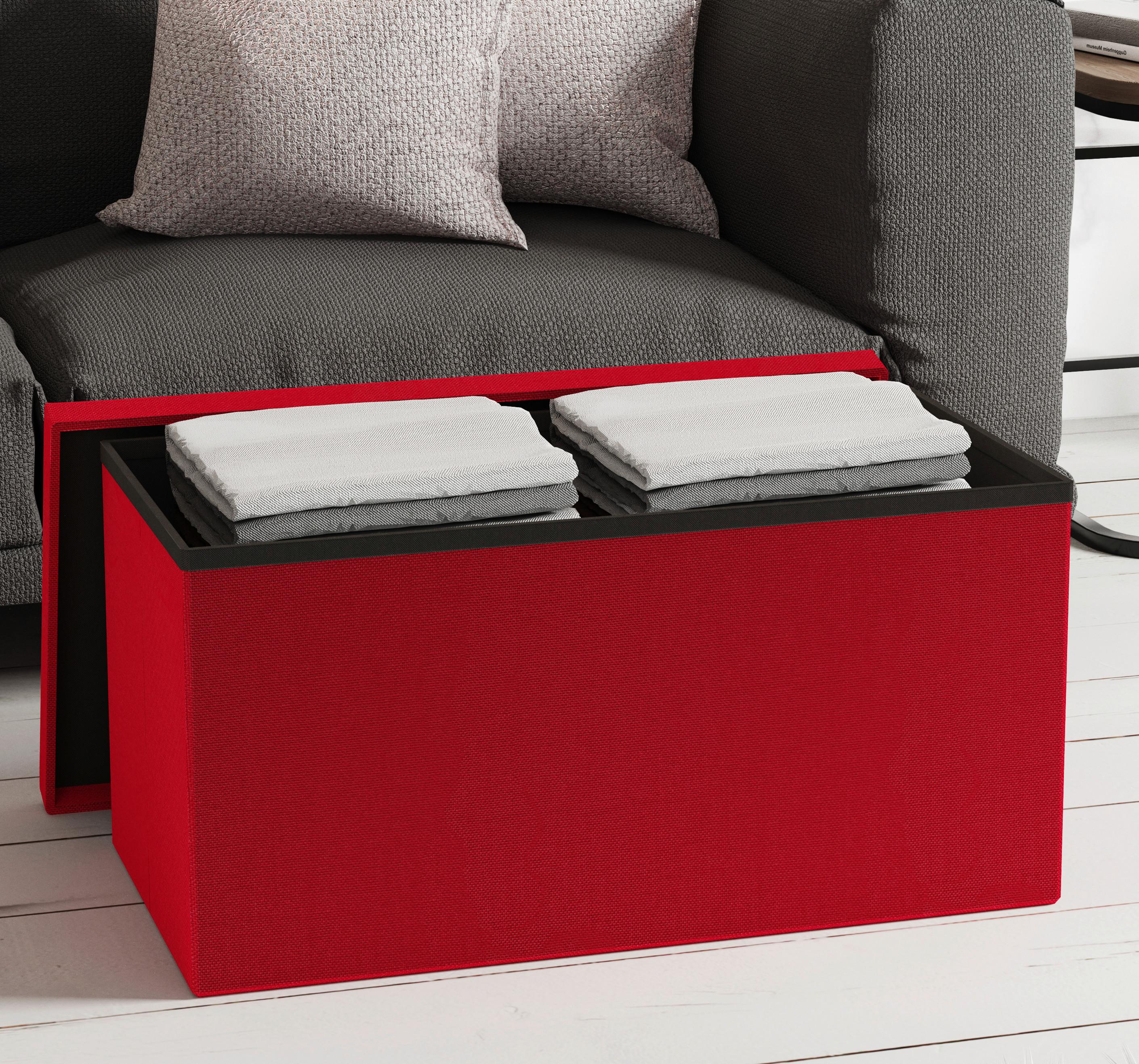 SITZBOX BOXAS - Rot, Basics, Holzwerkstoff/Kunststoff (76/38/38cm) - MID.YOU